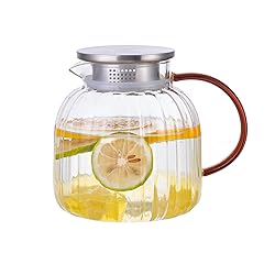Wlasss Glass Pitcher,46.7 oz/1380 ml Glass Tea