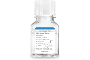 CryoKing 0.9% Normal Saline Solution, 0.1μm Filtration Sterilized Sodium Chloride Solution, Ready-to-Use Buffer for Lab Research Only, 100ml/Bottle