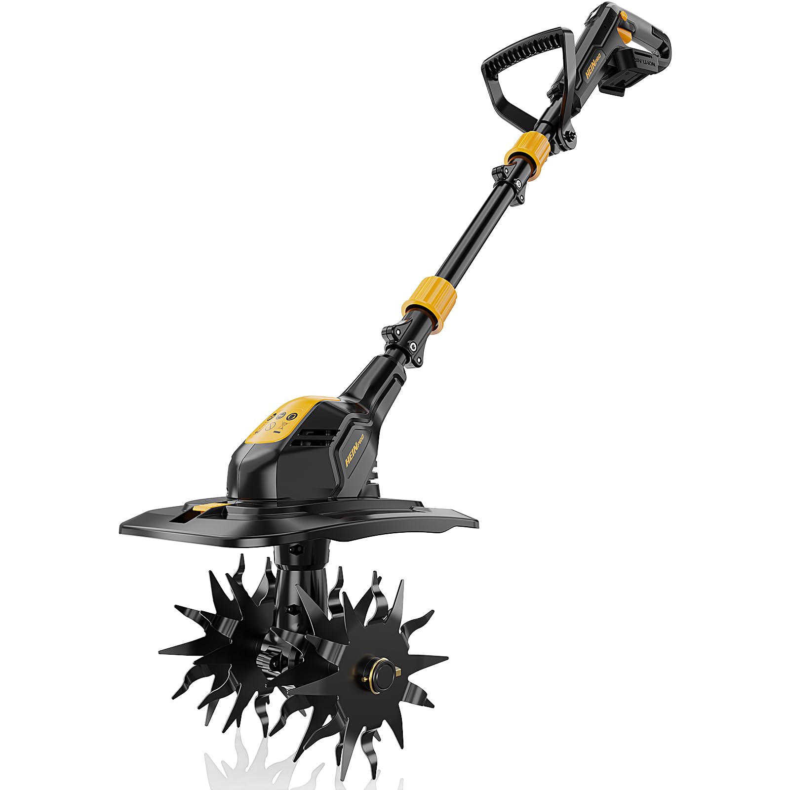 Photo 1 of HEINPRO Cordless Tiller Cultivator Compatible with Dewalt 20V MAX Battery, 9In Tilling Width & 7In Depth Electric Tiller for Gardening, 360RPM Rototillers for Garden Cultivator (Tool Only)