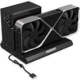 RGEEK OCuLink eGPU Dock PCIe 5.0 X4 128Gbps for External Graphics Card eGPU | Aluminum, SFF-8612 to PCIe x16, SFF-8611 4i Cable 50cm, eGPU Enclosure, Backward Compatible 4.0/3.0, for Laptop NUC Mini PC