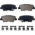 Ceramic Rear Brake Pads Set Compatible with Hyundai Sonata/Elantra/Accent/Veloster,Kia Rio/Optima Hybird/Soul EV/Soul/Cadenza/Forte/Forte Koup/Forte5,Automotive Replacement Disc Brake Pads Rear
