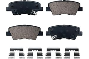 HYFTJYZ Ceramic Rear Brake Pads Set Compatible with Hyundai Sonata/Elantra/Accent/Veloster,Kia Rio/Optima Hybird/Soul EV/Soul/Cadenza/Forte/Forte Koup/Forte5,Automotive Replacement Disc Brake Pads Rear