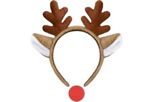 Gowpug Reindeer Antlers Headband Christmas Headbands Reindeer Headband Cute Deer Antlers Headband for Xmas Party Favors