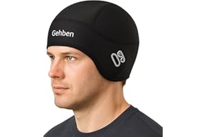 Besudo Winter Skull Cap Helmet Liner with Glasses Holes, Thermal Cycling Cap Windproof Beanie Men Women Skiing