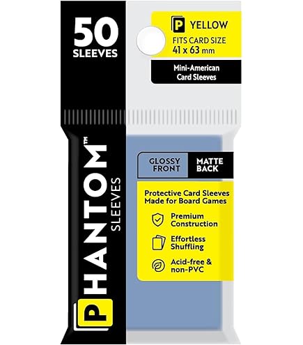 41 x 63 card sleeves Amazon.com: Ultra PRO - Mini American Board Game Sleeves (50ct) for 41mm x  63mm Cards