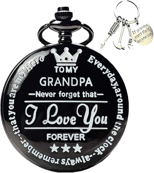 Download Amazon Com To My Grandpa Pocket Watch For Grandpa Best Gifts For Him Birthday Christmas Gifts Engraved Pocket Watch With Box For Men Watches