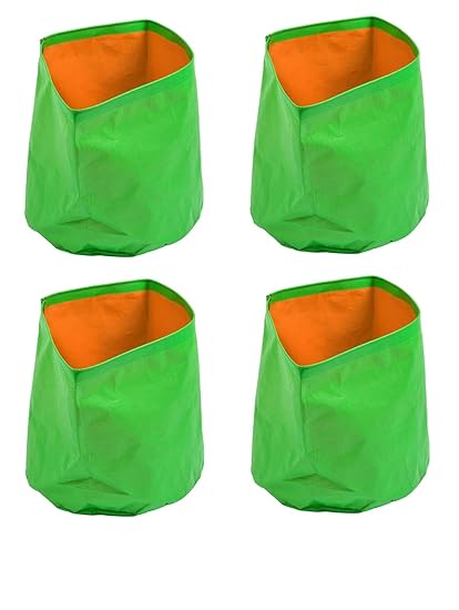 Cocogarden Plastic 12 X 12 Green Grow Bags (Pack Of 4)