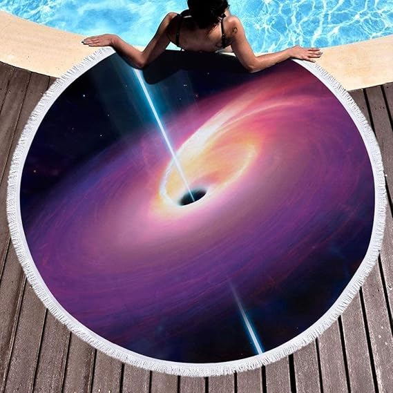 Toalla de playa redonda Manta de gran tamaño, con flecos Borla Hermoso