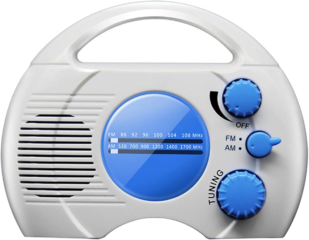 DASNTERED SY-910 Mini Portable AM FM Waterproof Shower Radio Hanging Battery
