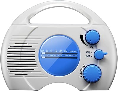 DASNTERED SY-910 Mini Portable AM FM Waterproof Shower Radio Hanging Battery