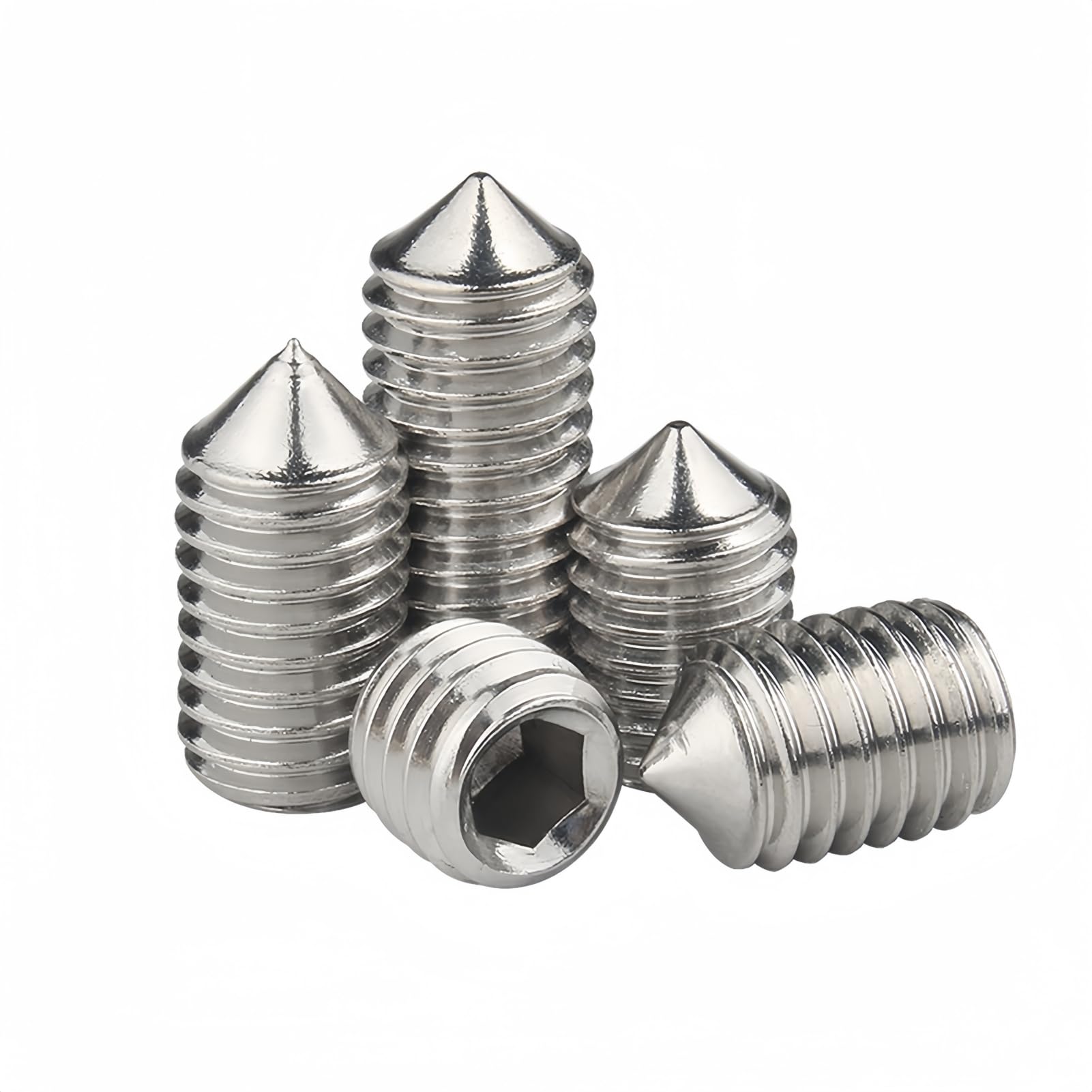 SYDARSYN Cone Point Grub Screws 304 Stainless Steel Hex Socket Screws for Door Handles and Home Repairs M3x10mm (30 pcs)