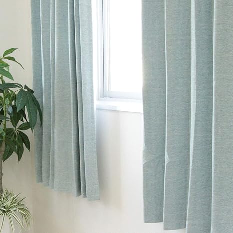 Amazon マナベインテリアハーツ 2枚組み カーテン ルフレ 100x135cm ブルー カーテン オンライン通販