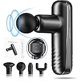 SBUBU Mini Massage Gun for Deep Tissue Percussion - Portable Handheld Massager for Muscle Relaxation with 4 Massage Heads High-Intensity Vibration Rechargeable Small Massage Gun