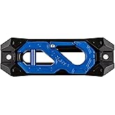 SINOKING Winch Fairlead with Tow Hook, Aluminum Hawse Fairlead with Grade 80 Forged Steel Winch Hook, 45000lb Break Strength Winch Fairlead Hook Set for Off-Road Vehicle Recovery, Black and Blue