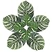 LEOBRO Tropical Palm Leaves Simulation Leaf Artificial Tropical Green Plant Leaves 13 Inch and 8 Inch Combination Leaves for Hawaiian Luau Party Decoration Shipping by FBA (20 Pieces)