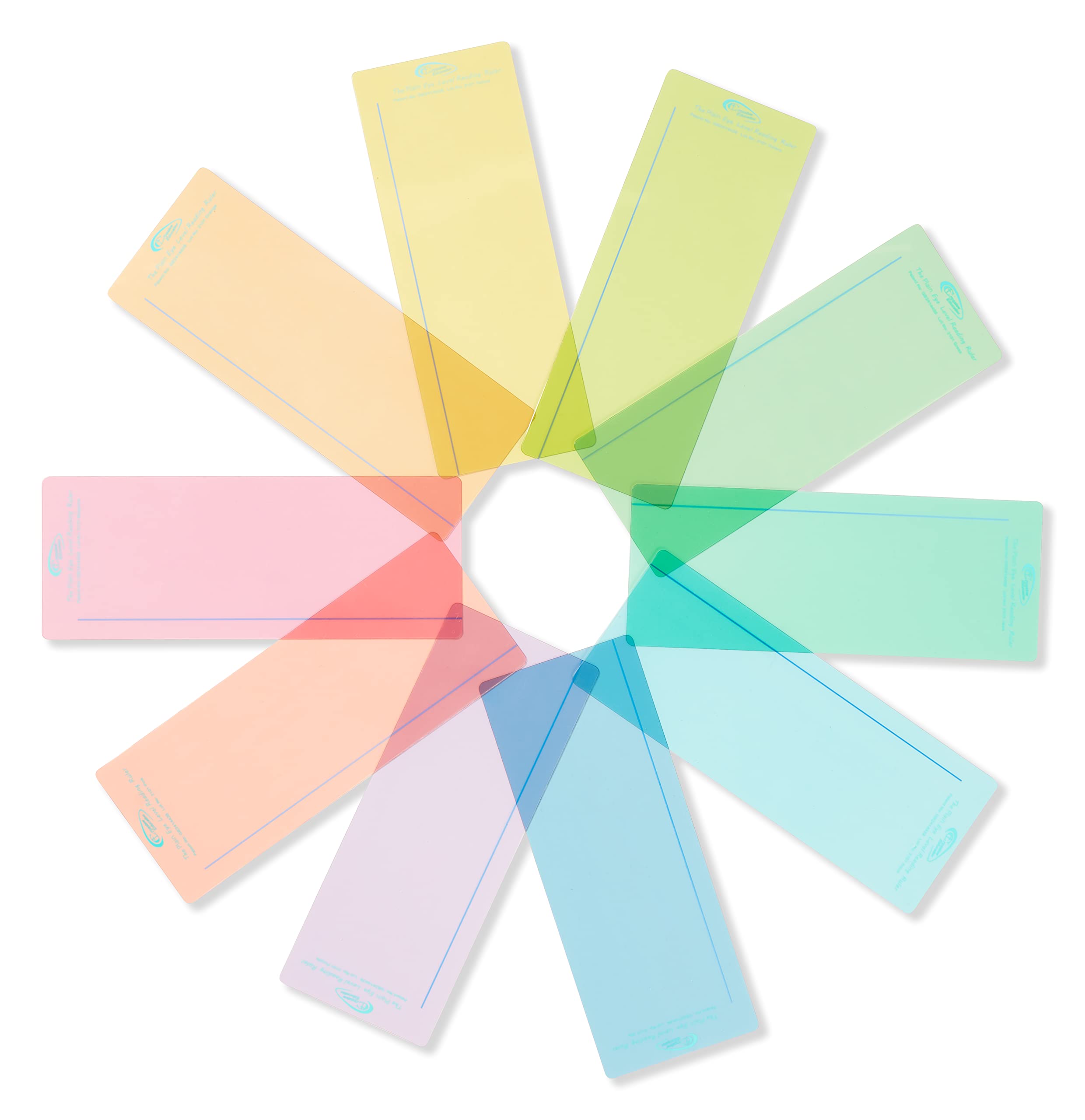 The Original Plain Window Reading Ruler Overlays - Multi-Colour (Pack of 10) by Crossbow Education UK- Dyslexia Aids and Visual Stress Specialists โ image 1