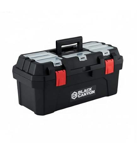 STANLEY Toolbox with Metal Latch, 2 Lid Organisers Portable Tote