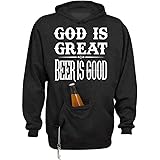 TeesAndTankYou God is Good Beer is Great Beer Holder Tailgate Hoodie Sweatshirt Unisex