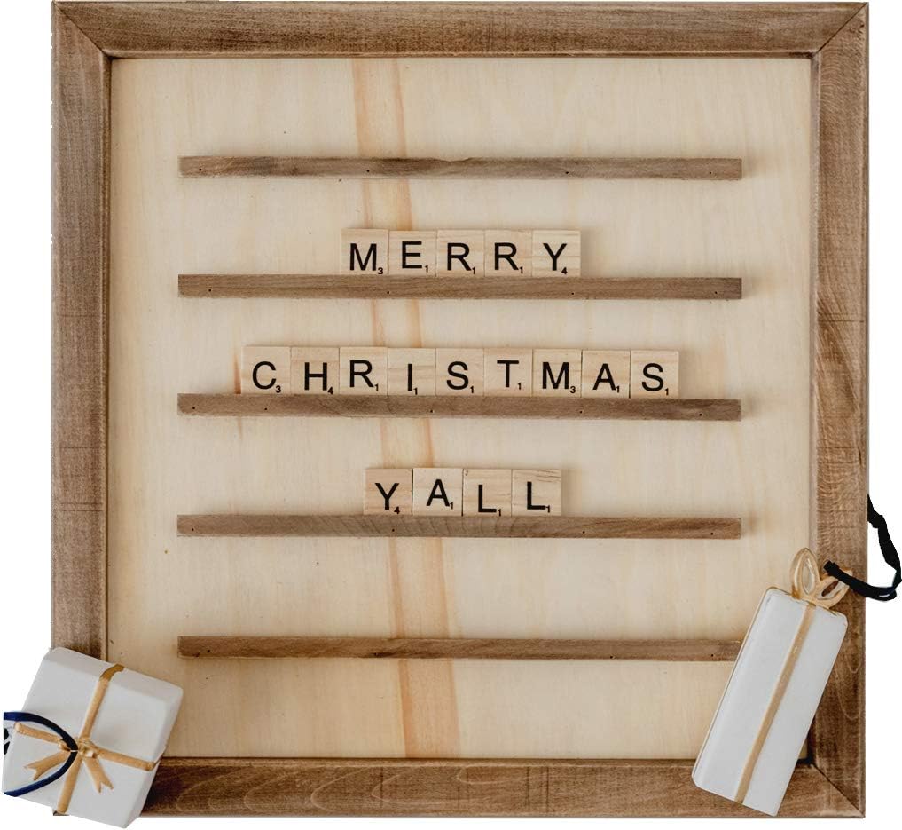 Scrabble Tile Changeable Letter Board Rustic Style Letterboard
