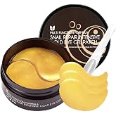 MIZON 24K Gold Snail Mucin Under Eye Patches 60 Patches | Jar Patches Hypoallergenic formula for Dark Circle and Depuff treatment