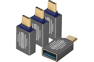 OASSUOSE 4-Pack USB C to USB Adapter [Gold-Plated],Type-C Male to USB 3.0 Female Adapter,Thunderbolt 3/4 to USB OTG Adapter for MacBook Pro 2020,iPad Pro 2020,MacBook Air 2020 and More Type C Devices (Grey)