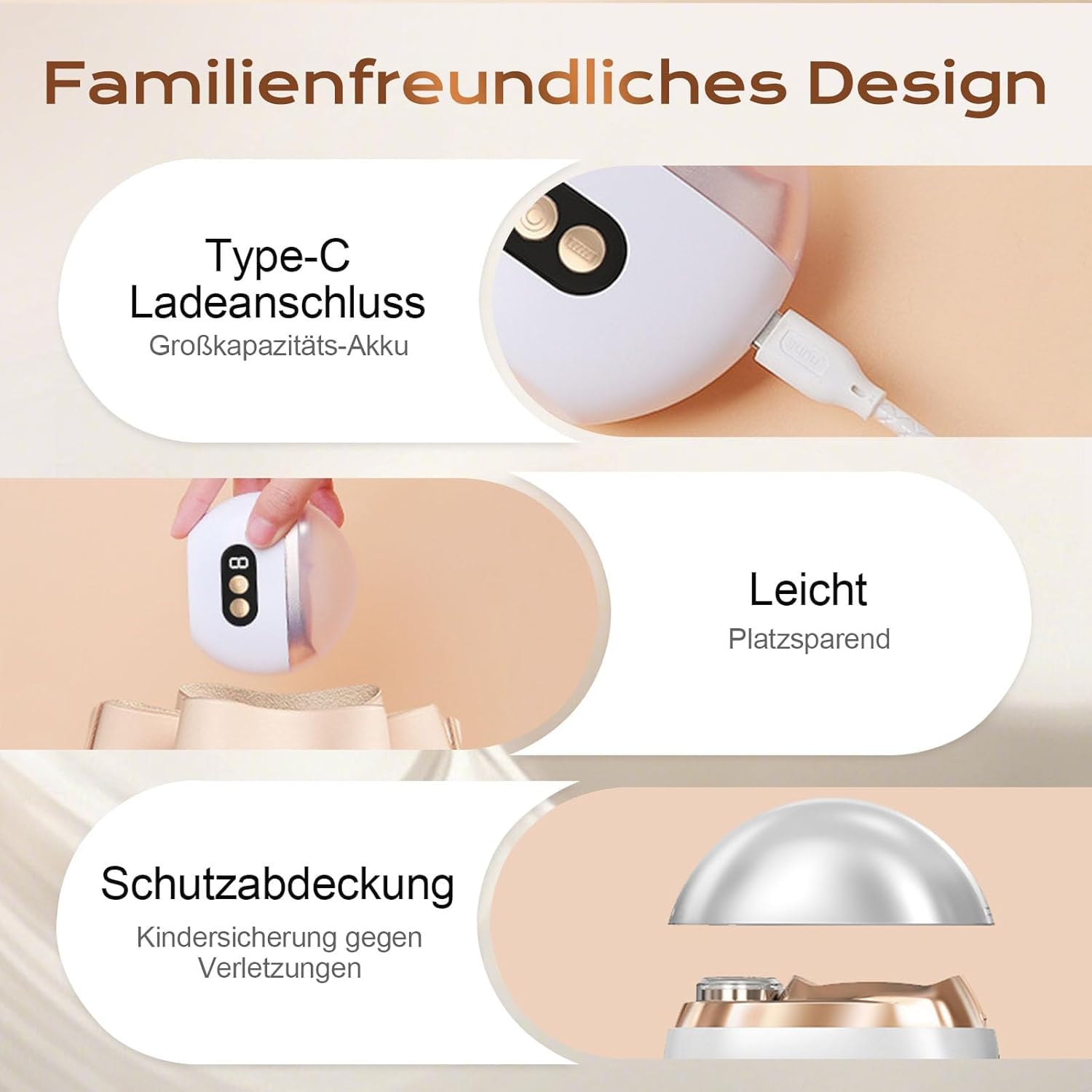 2026 Neu Elektrischer Nagelknipser, 3 in 1 Multi-functional Electric Nail Trimmer, Elektrische Nagelfeile Polieren mit LED 3 Gesch- Ultraleise Electric Nail Clippers für Kinder Erwachsene (Weiß) 2