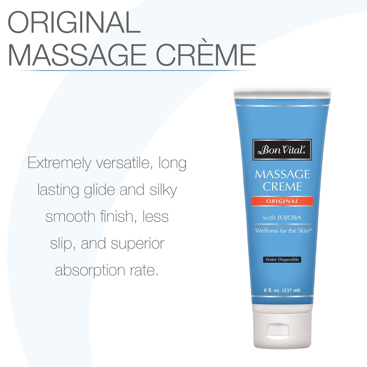 Bon Vital' Original Massage Crème for a Versatile Massage Foundation to Relax Sore Muscles & Repair Dry Skin, Revitalize Skin and Lock in Moisture, Allows for Muscle Manipulation, 8 Ounce Tube: Industrial & Scientific