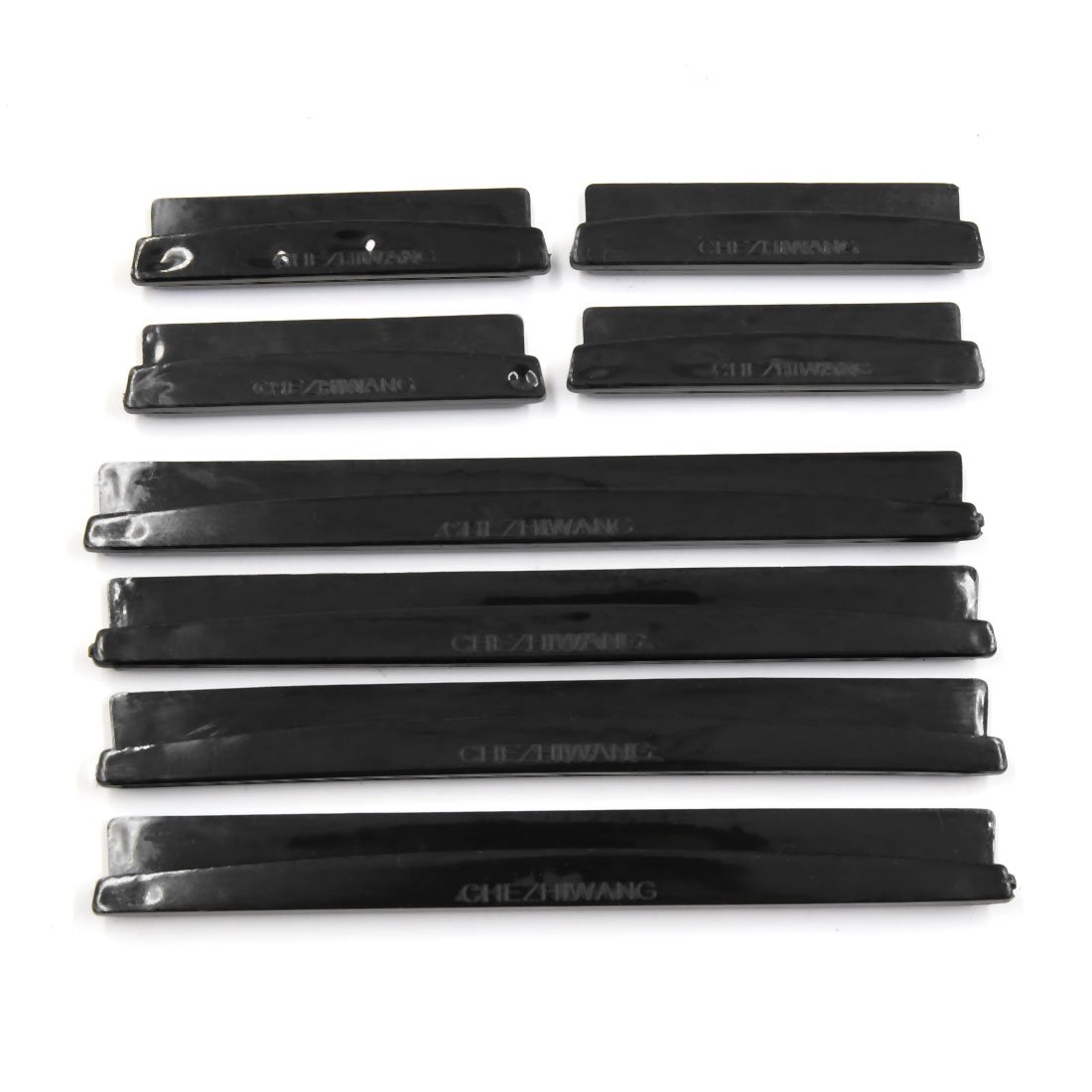 sourcingmap 8pcs Black Plastic Auto Car Body Door Side Edge Guard Protective Decor Strip
