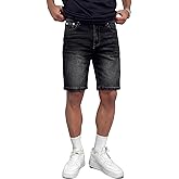JMIERR 2026 Mens Skinny Denim Shorts Stretch Casual Comfy Slim Fit Summer Classic Jean Shorts