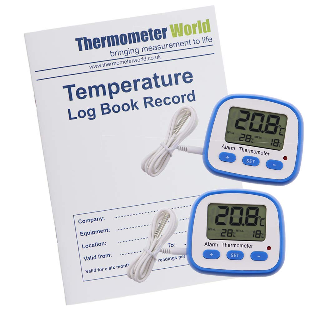 Libro de registro de temperatura con 2 termómetros digitales para ...