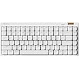 Flow Lite 84 Keys Low Profile Mechanical Keyboard, 75% Swappable Rechargeable Wireless Keyboard with 2.4G Receiver, Bluetooth and Wired Connection for Windows, Mac/Spector Linear Switches (Off-White)