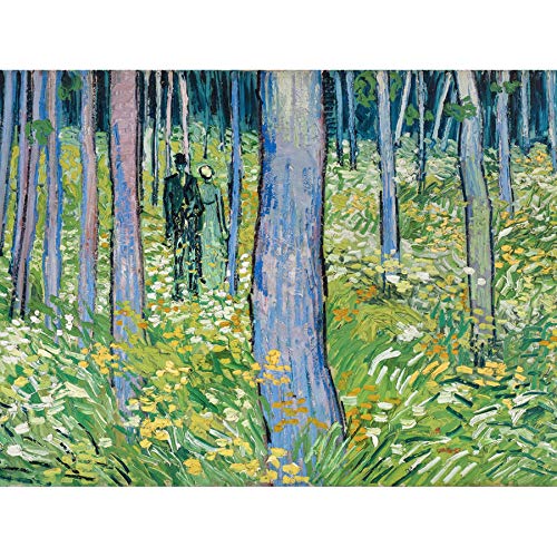 Van Gogh Undergrowth Two Figures Painting Art Print Canvas Premium Wall Decor Poster Mural