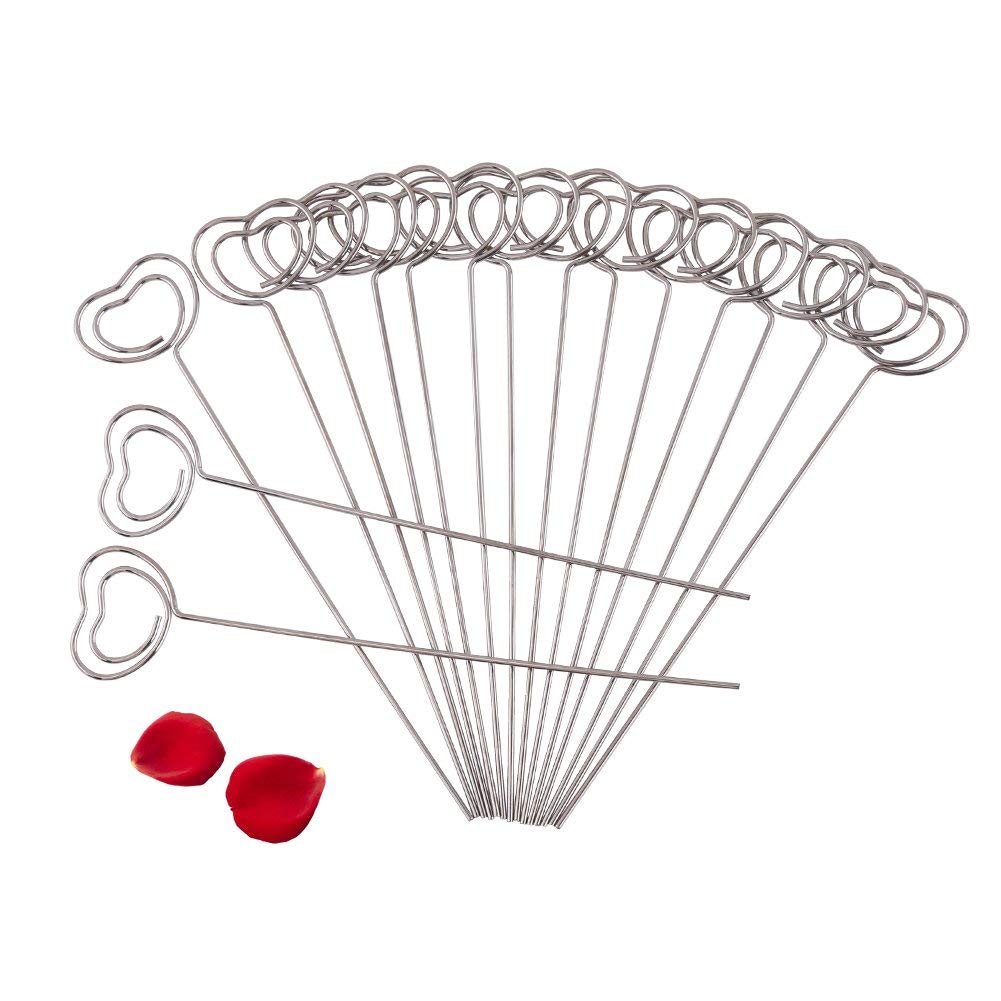 Yosoo 50Pcs Memo Holders Wedding Table Numbers Clips Stand Photo Picture Note Holder Wedding Party Decoration