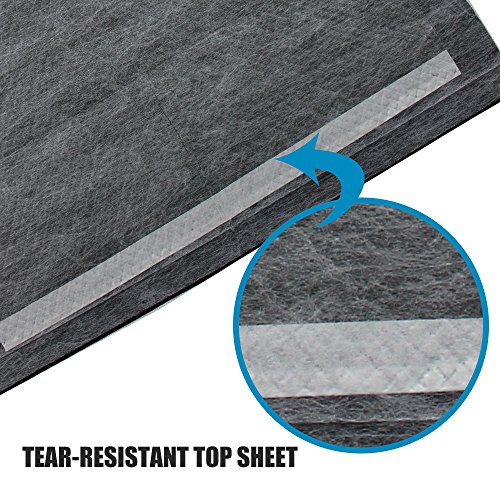 Thxpet Pet Puppy Pads Black Activated Carbon 22" by 23" Dog Pee Potty Training Pad 80Count