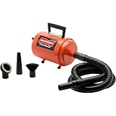 METROVAC AFTD-3L Air Force Commander 4.0 HP 2-Speed Pet Dryer Made in USA | Orange High Velocity Dog Hair Blower for Professional Pet Grooming, 2-Speed Air Force Commander Dryer with Powerful 4.0 HP