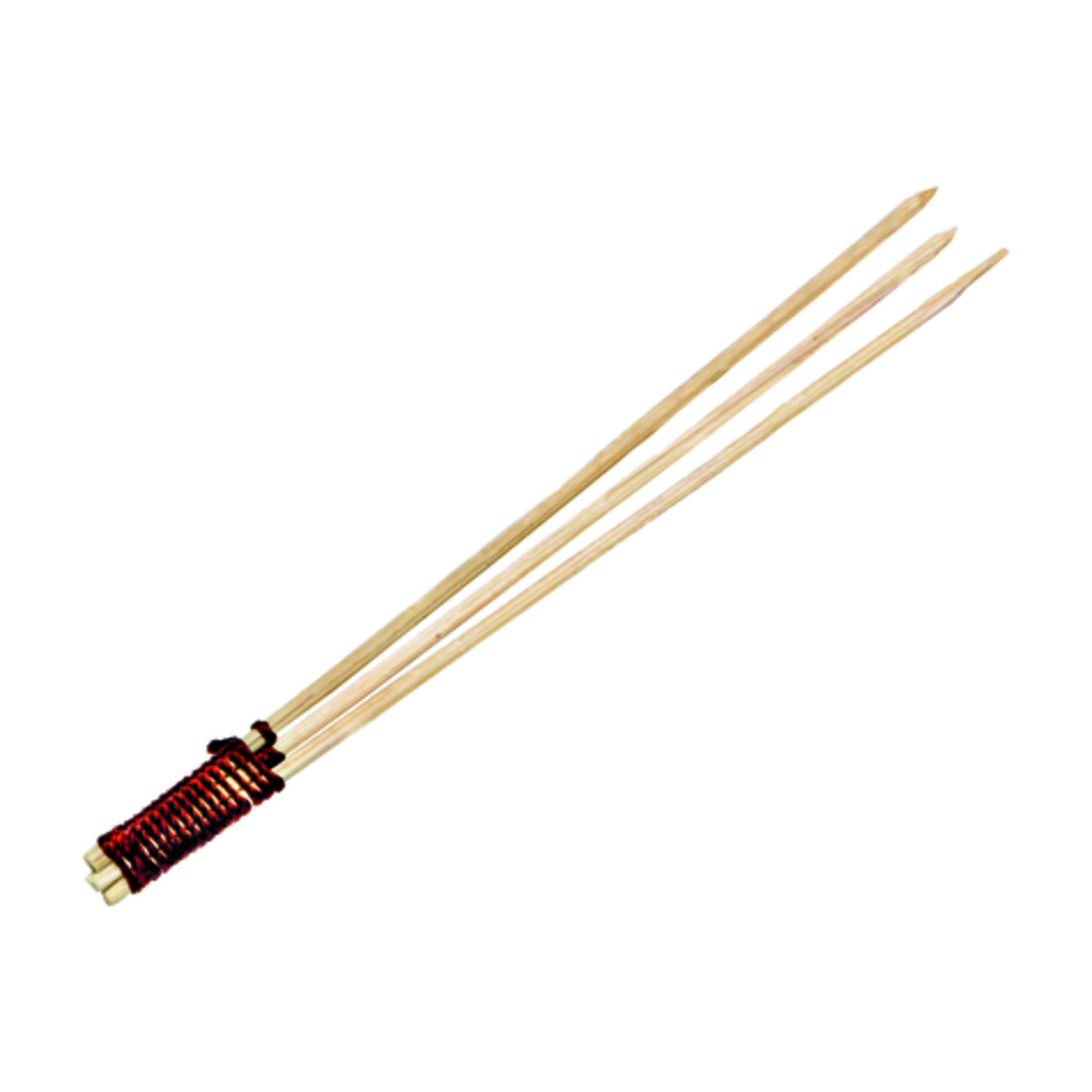PacknWood 3 Prong Bamboo Pick Skewer with Tied End, 3.14" Length (Case of 2000)