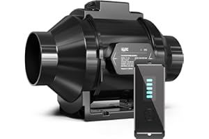 AITECAC CloudStorm S4, Quiet 4” Inline Duct Fan with Speed Controller Ventilation Exhaust Fan for Heating Cooling, Grow Tents, Hydroponics