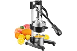 TONGCHANT Commercial Heavy-Duty Cast-Iron Hand-Press Manual Juicer Squeezer for Orange Lemon Lime Pomegranate Citrus Fruits w