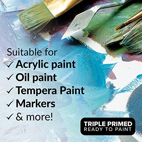 20 Pack Canvas Boards for Painting 8x10" Blank Art Canvases Panels