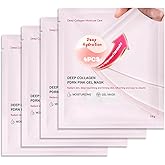 IFVGFB Deep Collagen Face Mask, Glass Glow Skin Overnight Mask, Deep Collagen Anti-Wrinkle Lifting Mask with Niacinamide and Peptide Extracts, Moisturise, Shrink Pores, Improve Elasticity-4pcs