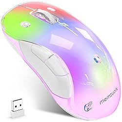 memzuoix 2.4G LED Wireless Mouse, Rechargeable