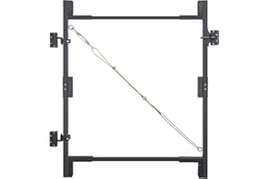 SIDASU Steel Frame DIY Gate Building Kit,Fence Gate Kit Suit for 36-60" Wide Openings Up to 7 Feet High Fence,Fits 1" x 4" & 2"x4" Wood