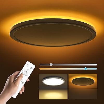 Matane 24W LED Ceiling Light with Remote Dimable 3000K-6500K 11.8in