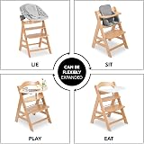 hauck Alpha+ Natural Wooden High Chair Beechwood 6 Months to Adult view 5