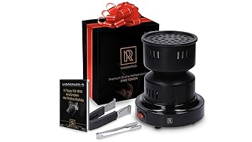 M. ROSENFELD NEU! Shisha Kohleanzünder FIRE Tower 2.0 – verbesserter Kohlegrill mit langlebiger 304 Edelstahl Spirale & 650W 
