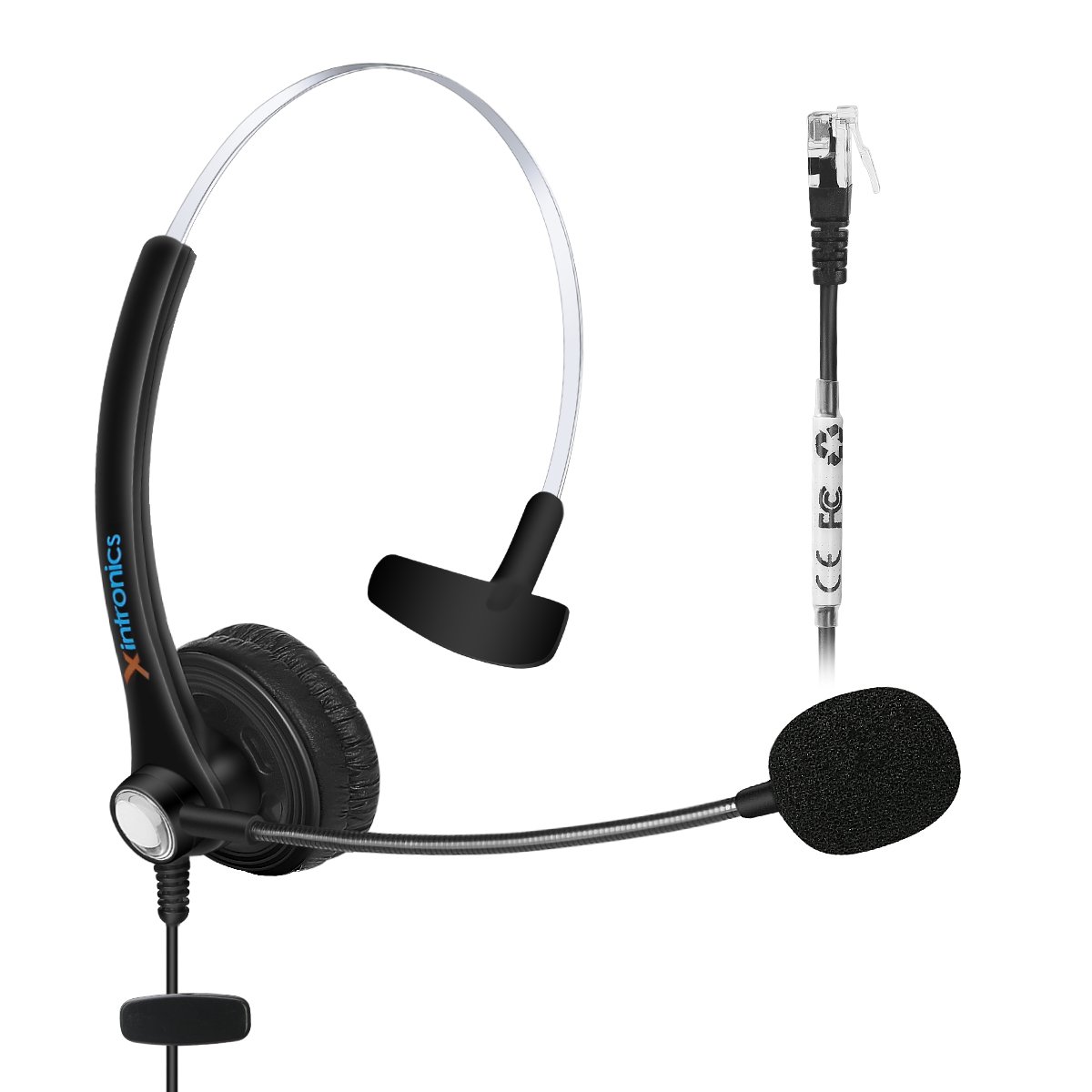 Xintronics Wired Telephone Headset Monaural with Noise Canceling Mic for  Avaya 1616 9650 Cisco 7902 7912 Yealink T41 Snom 870 Grandstream GXP1400  Panasonic ...
