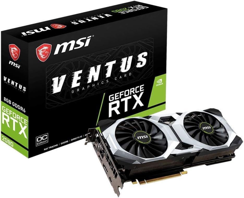MSI Gaming GeForce RTX 2080 Ti GDRR6 352-bit HDMI/DP/USB Ray Tracing Turing Architecture Graphics Card (RTX 2080 TI Ventus 11G OC) (Renewed)
