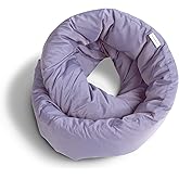 Huzi Infinity Pillow - Home Travel Soft Neck Scarf Support Sleep (Purple)
