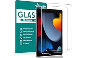 avakot 2 Pack Screen Protector for iPad 10.2, Tempered Glass Film Compatible with iPad 9th Generation 10.2 Inch 2021/2020/2019 Anti-Scratch Sensitive Dropproof Screen Protector for iPad 8th/7th Gen