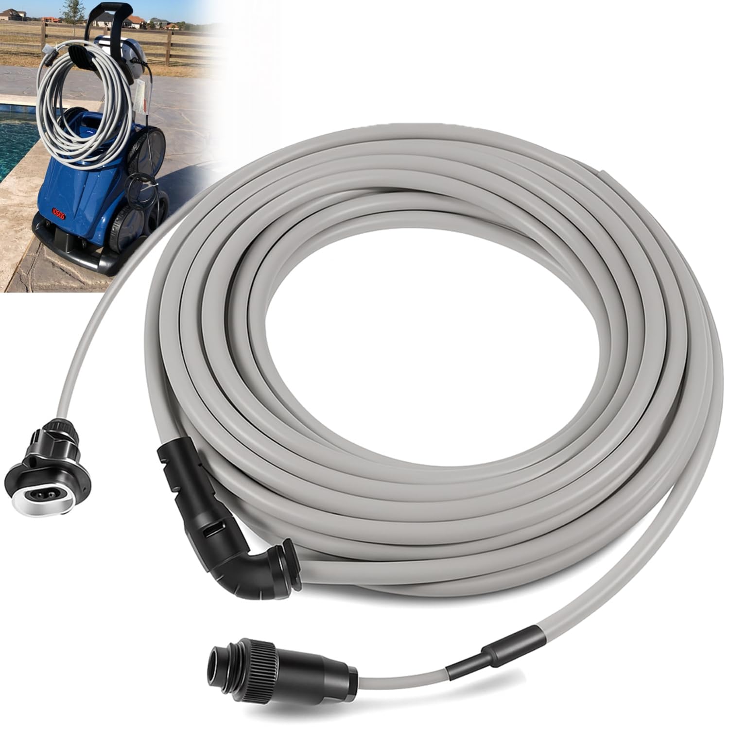 Photo 1 of Zymurgoes R0516800 Floating Cable Replacement for Polaris Sport Robotic Pool Cleaner 9300/9350/9400/9450, for Zodiac Robotic Pool Floating Cable, Durable & Waterproof Design 60FT (18M)